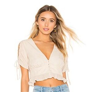Beige crop top